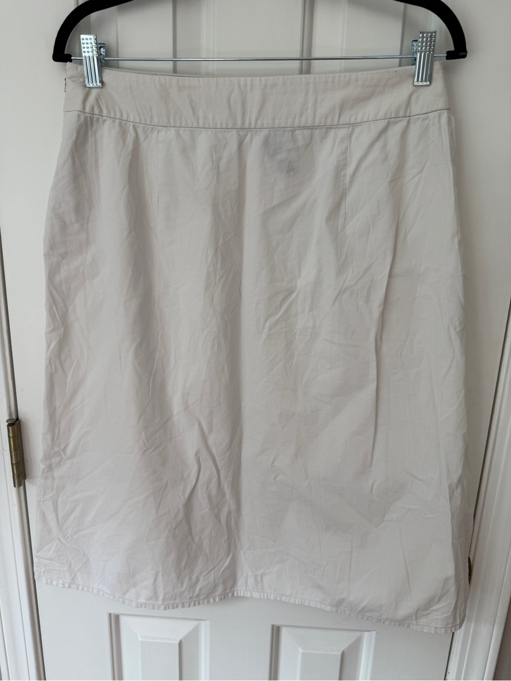 Eileen Fisher White Midi A-Line Skirt
